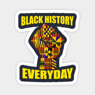 Black History Everyday Kente Pattern Melanin Pride T-Shirt Magnet