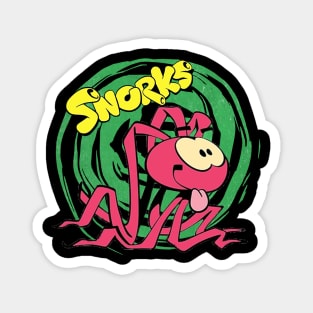 Snorkel Sensation Relive the Classic Snorks Films Colorful World and Delightful Characters on a Tee Magnet