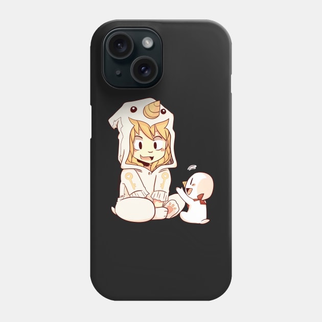 Lucy in Plue onesie sticker Phone Case by Dragnoodles