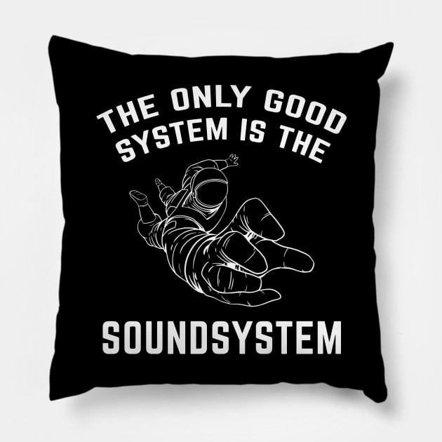Soundsystem DJ Astronaut Rave Mixing Pillow by T-Shirt Dealer