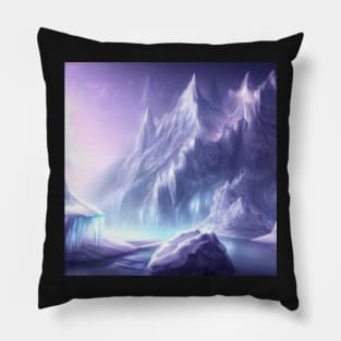 Frozen Landscape Fantasy Pillow