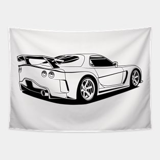 rx7 veilside black print Tapestry