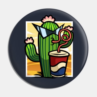 Just Chillin' Cactus Pin