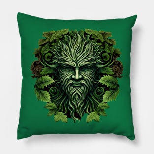 Jack Of The Wood Traditional Pagan Celtic Greenman Pillow