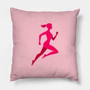 Fitness Running Doll Silhouette Pillow