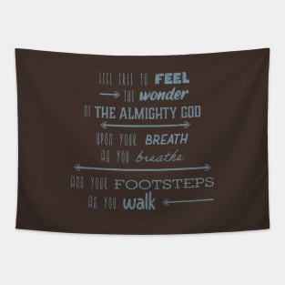 Uplifting Christian Quote Typography Tapestry