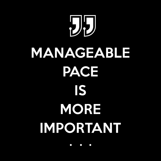 Quote Manageable Pace is More Important by ArtsByNaty