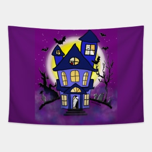 Ghost Haunted House Tapestry