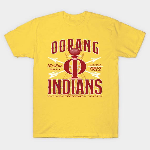 MindsparkCreative Oorang Indians Football T-Shirt