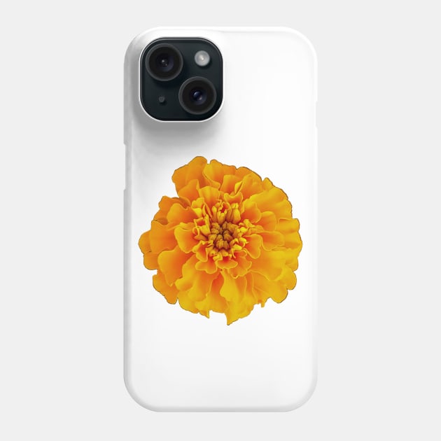 Orange Marigold Nature Floral Photo Phone Case by ellenhenryart