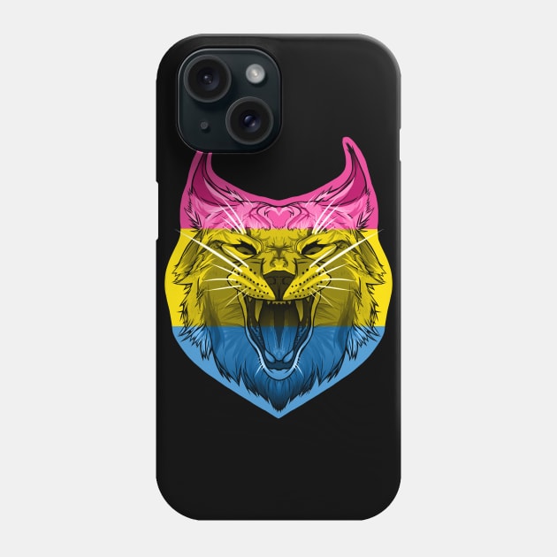 Caracal (Pan / Pansexual Pride Flag) Phone Case by illustratelaw