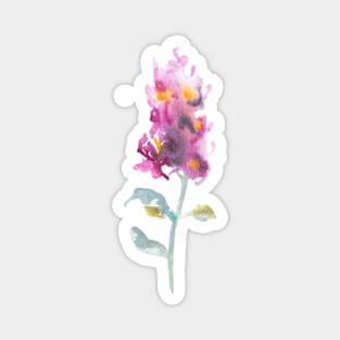 Beautiful watercolor pink Orchid Magnet