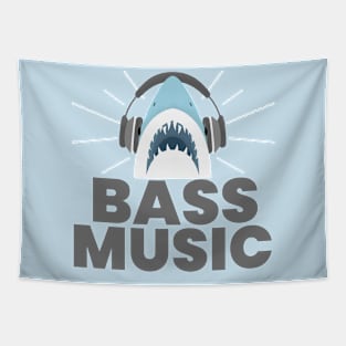 BASS MUSIC  - Shark (grey) Tapestry