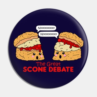 Funny British Scones Argument Pin