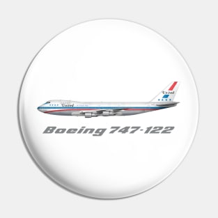 United Airlines 747-100 Friend Ship Tee Shirt Version Pin