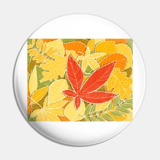 Autumn illustration with colorful fallen leaves Pin