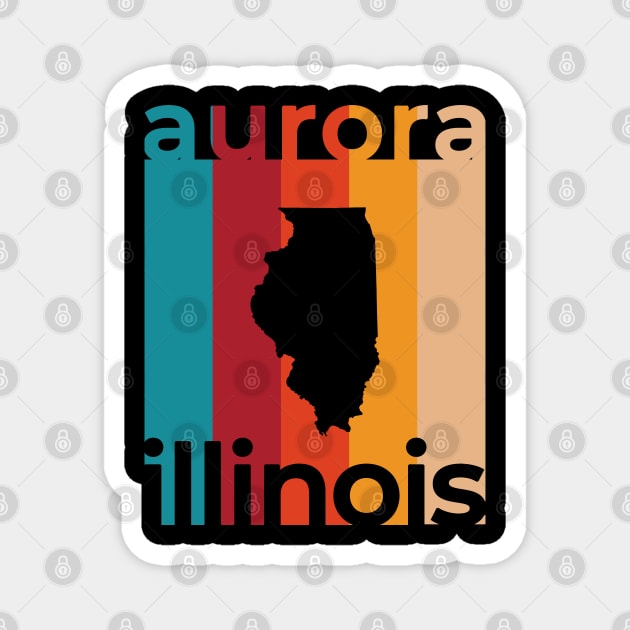 Aurora Illinois Retro Magnet by easytees