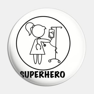 Nurse superhero Pin