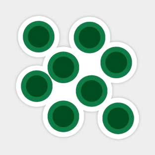 Green on Mint Polka Dots Magnet