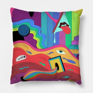 Psychedelic Background Pillow