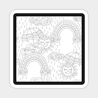 Noncolored Fairytale Weather Forecast Print Magnet