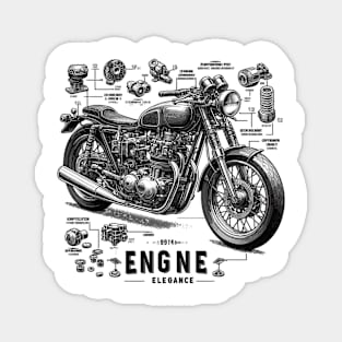 Technical Motorcycle Components, Engine Elegance Magnet