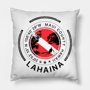 Lahaina Maui Hawaii Diving Pillow