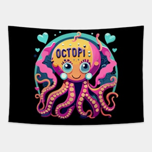 Octopi My Heart Tapestry