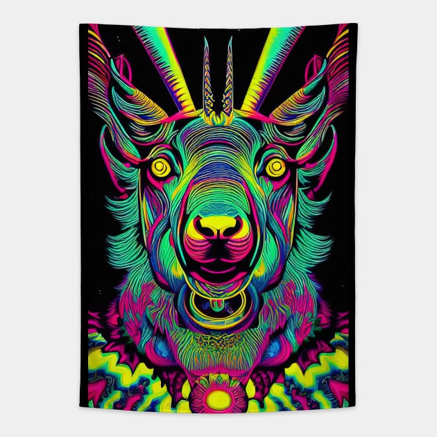 Psychedelic Pop art - GOAT Tapestry by SimSang