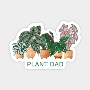 Plant Dad Quote illustration Magnet