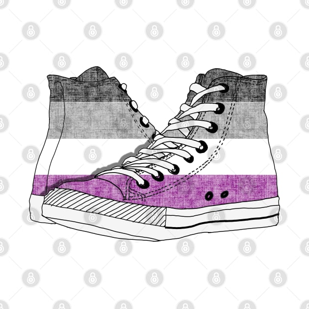 Asexual Pride Flag Hi-Top Design by PurposelyDesigned