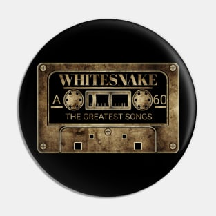 Whitesnake -- vintage cassette design Pin