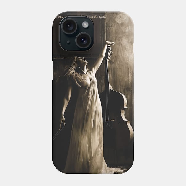 Artist and cello music Graphic T-shirt 01 Phone Case by ToddT