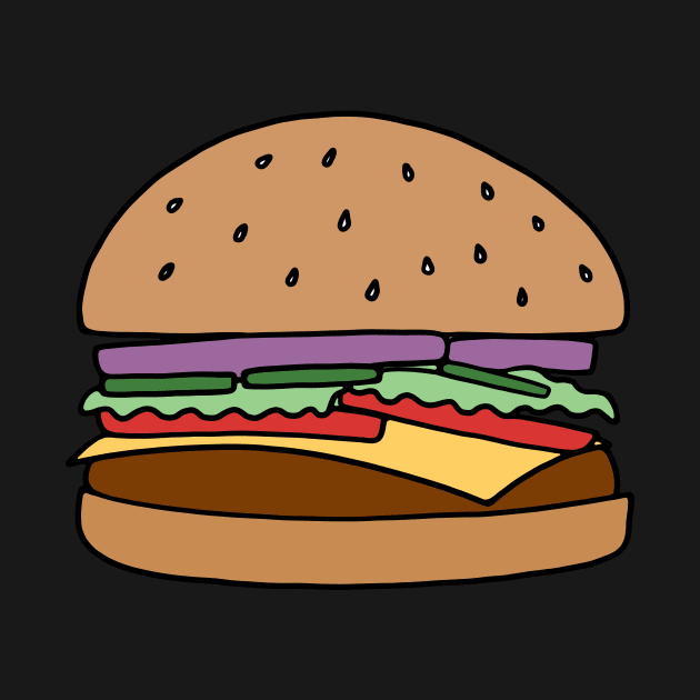 Hamburger Illustration Close Up by murialbezanson