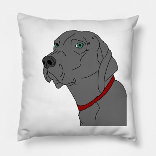 Weimaraner portrait Pillow