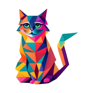 Cat Cute Geometric T-Shirt
