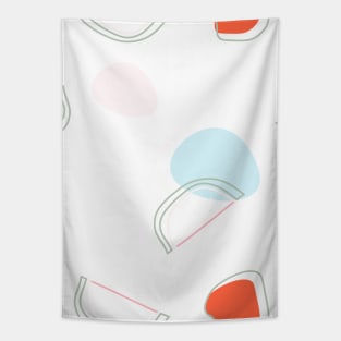 Abstract design and doodle watermelon slice Tapestry