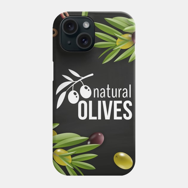 Natural Olives oil blackboard Phone Case by GreekTavern