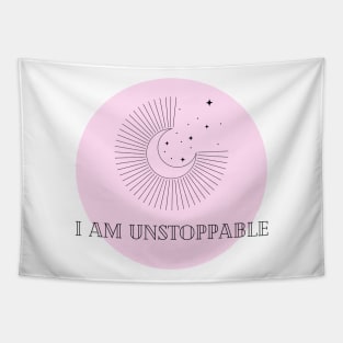 Affirmation Collection - I Am Unstoppable (Pink) Tapestry