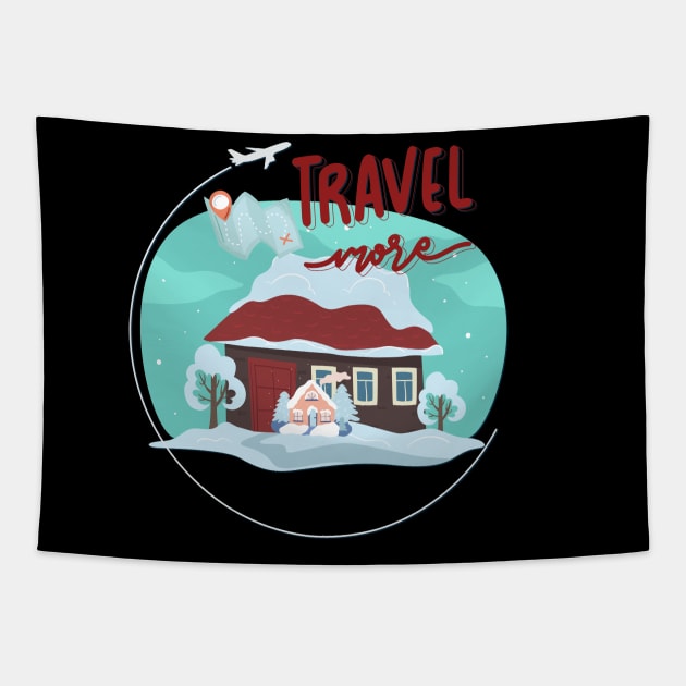 Travel more Wanderlust love Explore the world travel lover summer vacation Tapestry by BoogieCreates