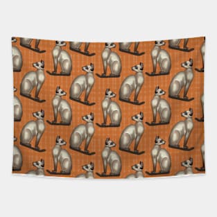 Siamese Cat Surface Pattern by Kate VanFloof Tapestry