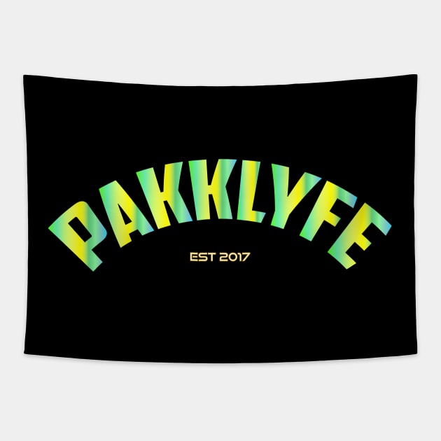 Pakklyfe Typeface Logo Tapestry by Xman_773