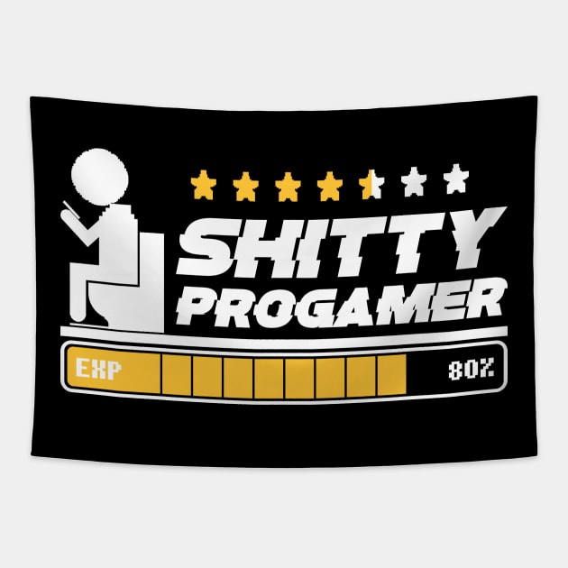 Progamer Gaming Shitty Gamer Tapestry by avshirtnation