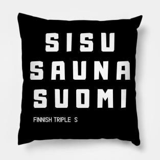 Sisu, Sauna, Suomi, Finnish Triple S Finnish spirit Pillow