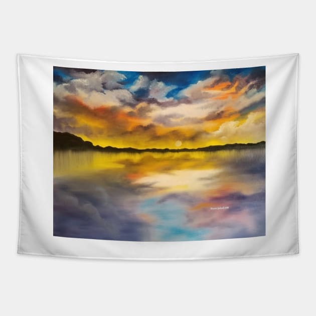Dramatic Sky, Cloudy Sky, Beautiful Sunset, Waterscape, Skyscape, gorgeous sky, water and sky Tapestry by roxanegabriel