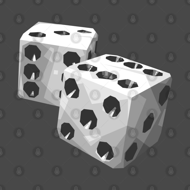 Dice Black & White by Paradox Studio