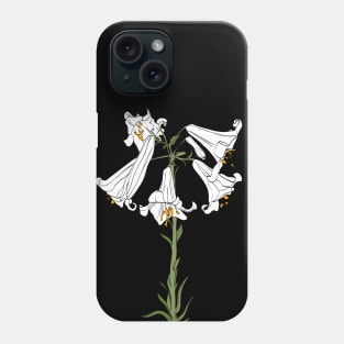 Lilac flowers illustrarion Phone Case