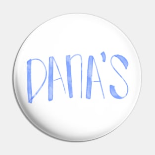 Dana's Text Watercolor Blue Pin
