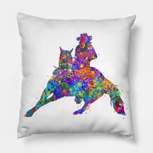 Barrel racing rider Pillow