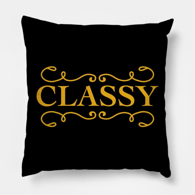 Classy Gold Pillow by Milasneeze